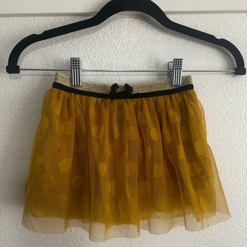 Genuine Kids Gold Polka Dot Tulle Skirt
